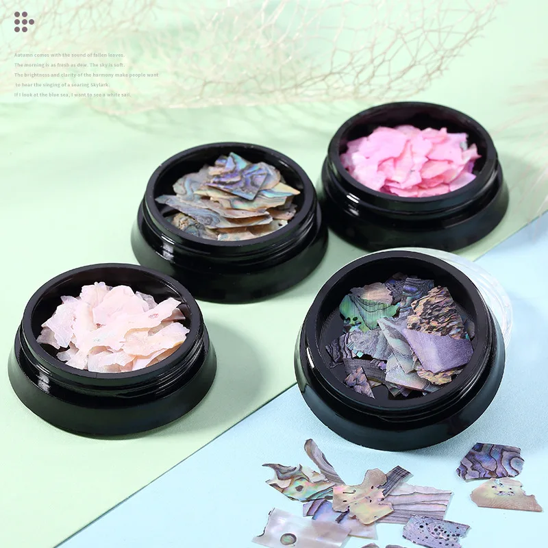 1 коробка блестящих жемчужных ракушек для ногтей 3D ракушки камень дизайна