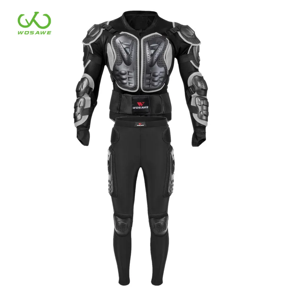 

WOSAWE Motorcycle Armor Jackets Pants Set Elbow Kneepads Hip Butt Protection Suit Snowboard Racing MTB Motocross Protective Gear