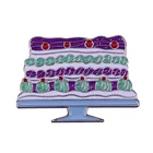 Многослойный наполняемое кремом для торта, эмалированная брошь-кнопка булавки для детей