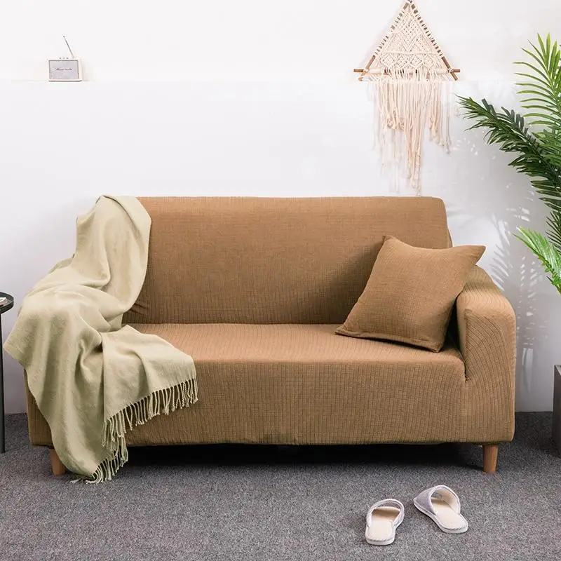 46 мягкий высокоэластичный чехол для дивана мебели защитный однотонный вязаный