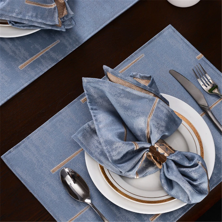 Европейский стиль салфетки 46 см X атласные шарфы с принтом для стола свадебные