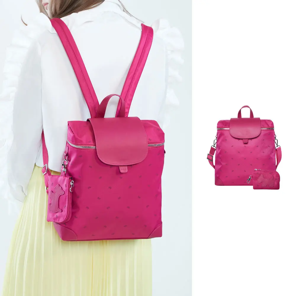 

Multiple Carrying Methods Fashion Ladies Backpack Casual Shoulder Bag Daily Crossbody Bag Pink Woman Knapsack Packsack Rucksack