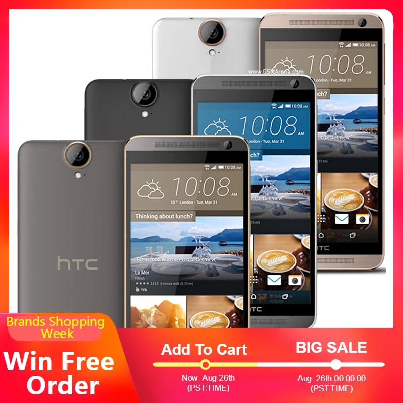 Оригинальный разблокированный htc One E9 Plus 3 ГБ 32 20 МП Восьмиядерный 5 дюймов E9pw