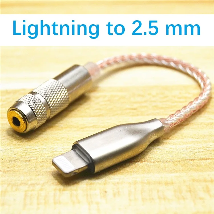 Для перехода от разъема Lightning к 2 5 мм 4 Баланс порта адаптер аудиоразъема для iPhone 11