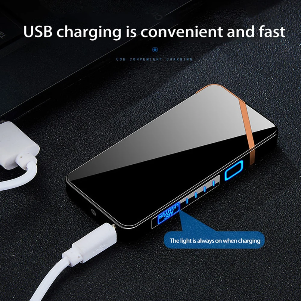 USB-зажигалка ветрозащитная плазменная зажигалка с двойной дугой беспламенная
