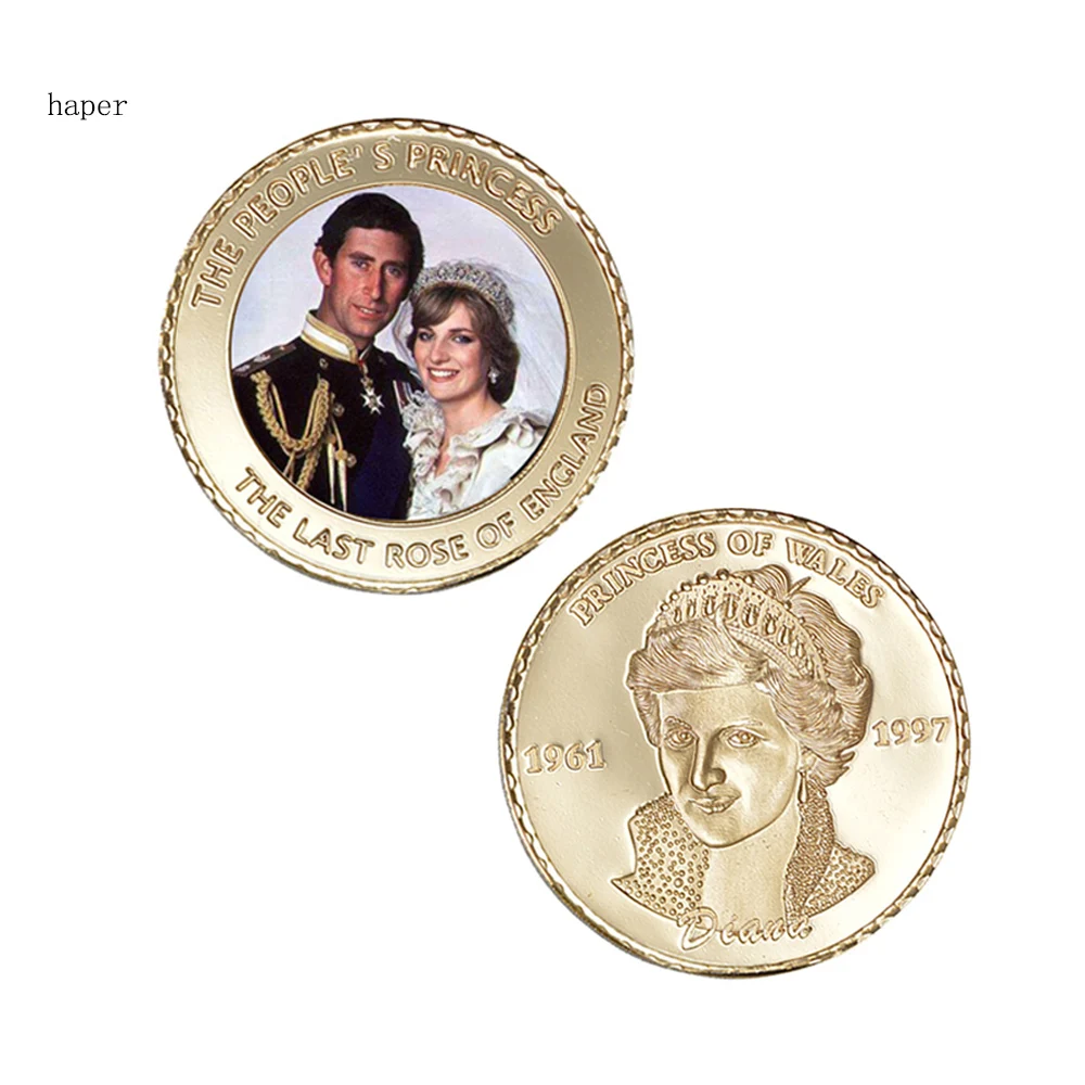 8 шт./лот Высокое качество 24k принцессы Уэльской позолоченные металлические