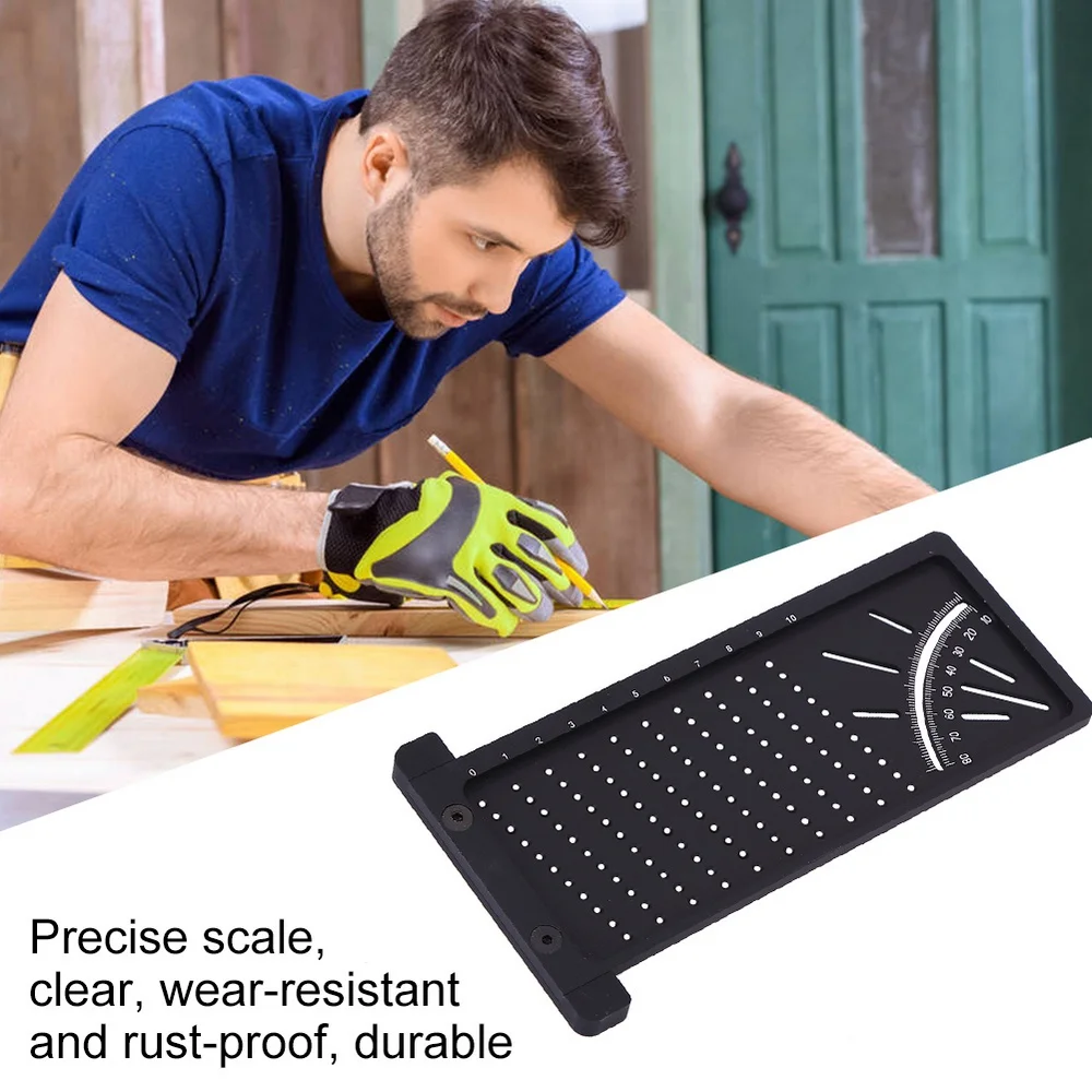 

3D woodworking measuring ruler, 3D angle measuring ruler square size wood measuring tool and measuring instrument little helper