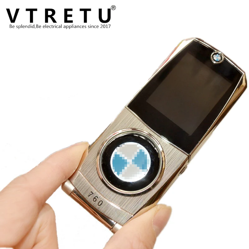 Телефон-раскладушка VTRETU 760 Mini 2 Sim-карты металлический корпус камера Bluetooth MP3 FM
