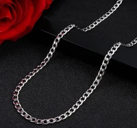 cuba stainless steel o chain necklaces for women men 3 557mm width chain hip hop necklace neck collar silver fashion jewelry