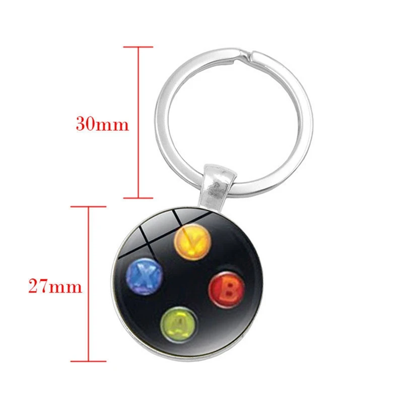 Брелок для видеоигр фото брелок Geeky подарок бойфренду ювелирные изделия стеклянный кабошон купол