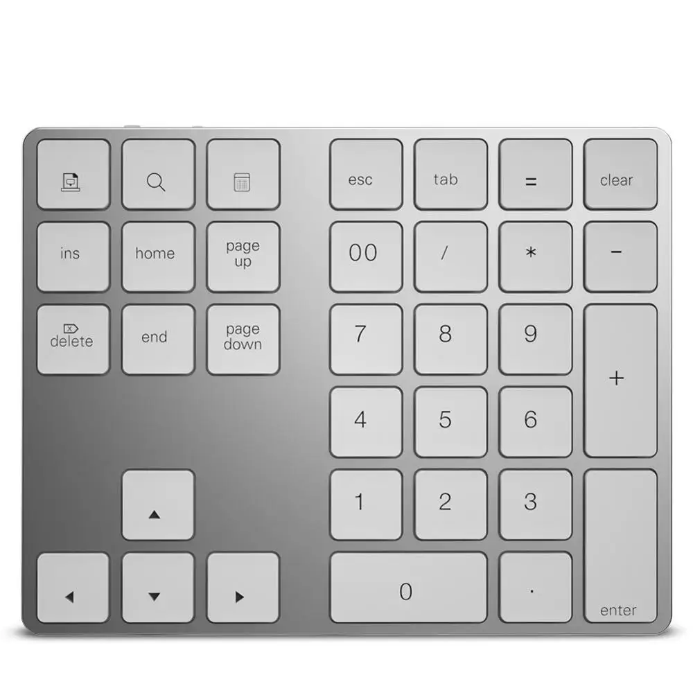 Белый Черный 34 клавиши мини Numpad Беспроводная Bluetooth цифровая клавиатура для ноутбука ПК клавиатура Numpads клавиатуры стиль - Цвет: Белый