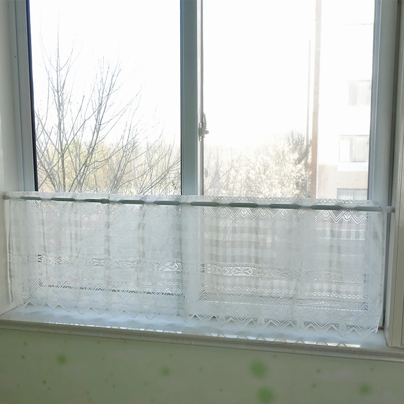 Сетчатая белая марлевая занавеска на окна для кухни кафе комнаты небольшие