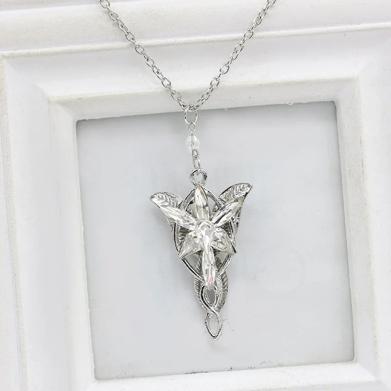 Ожерелье Arwen Evenstar Elfstone Elessar Арагорн Галадриэль эльфы принцесса кулон с фианитами
