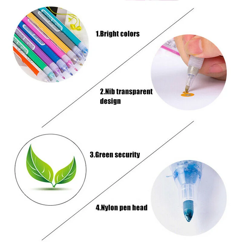 Горячая продажа 8 цветов двойная линия контурная ручка маркер фломастер для