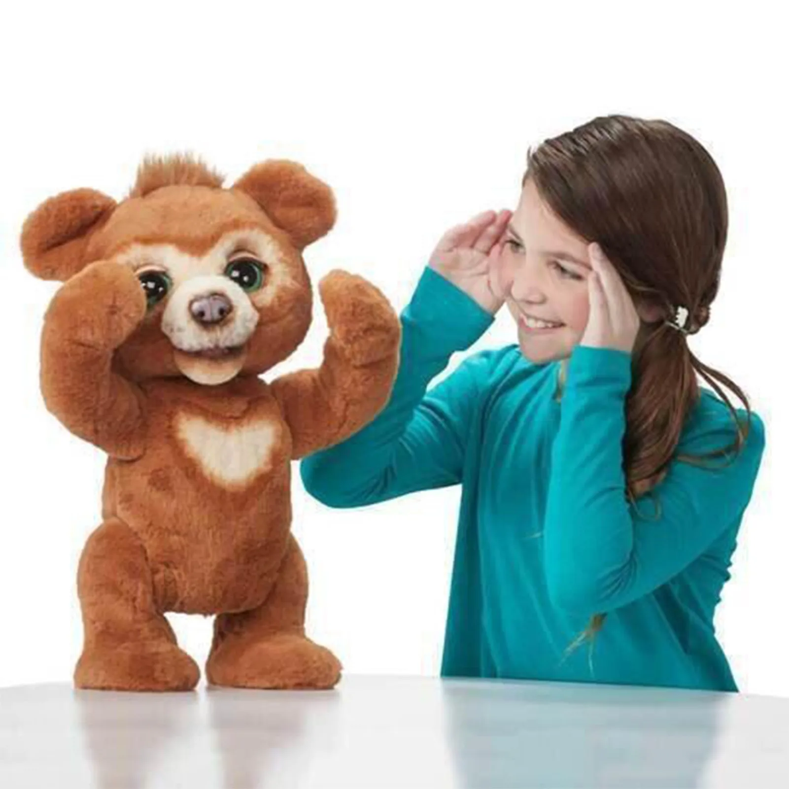 

25cm Curious Bear Interactive Plush Toy Bear Pillow Pet Friends Doll Cute Bear Gifts toys