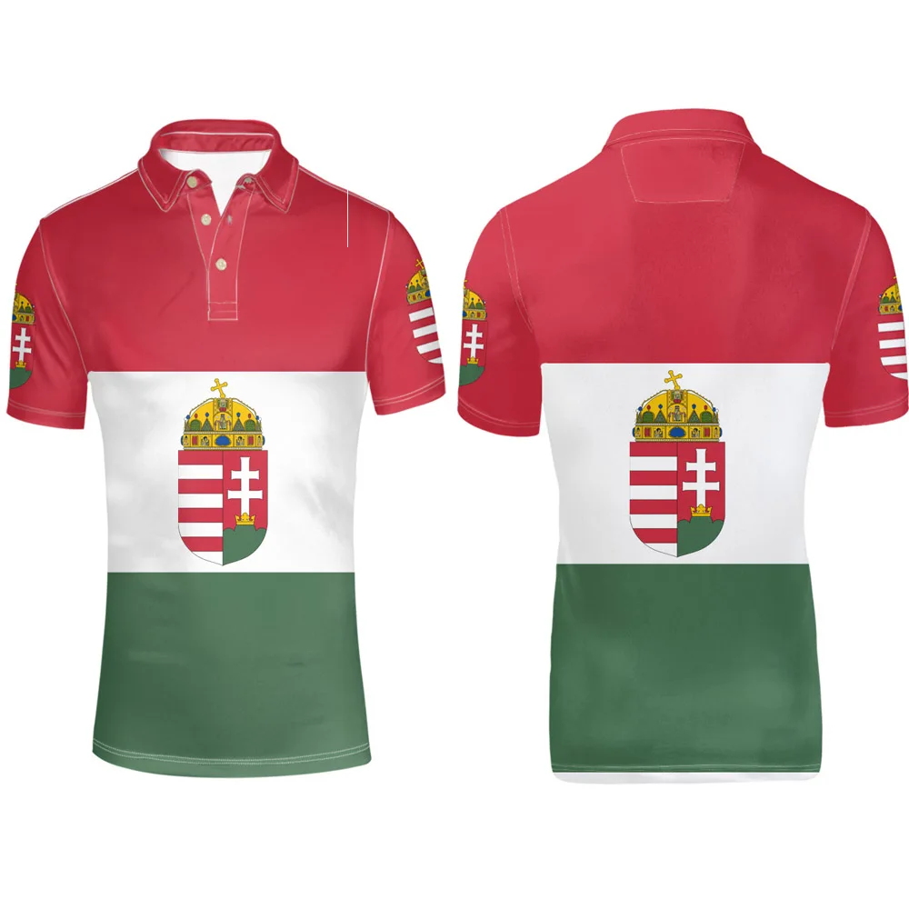 

HUNGARY youth diy free custom made name number hun Polo shirt nation flag hu hungarian country college print photo clothing