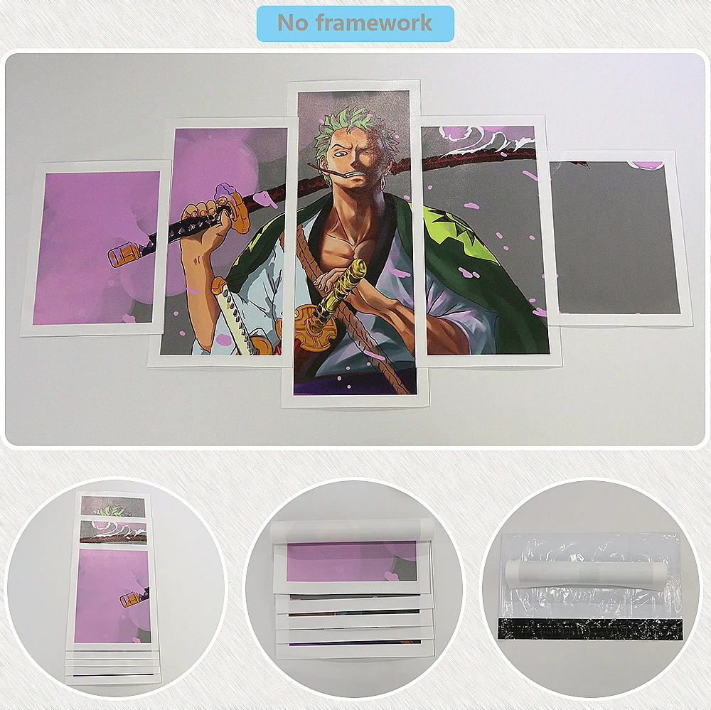 5 панелей Нью-Йорк современный город ночью плакат картина Настенная домашний