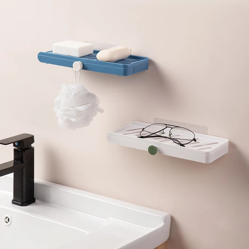 

Настенный мыло средство для мытья посуды стеллаж для хранения Организатор Ванная комната двойной мыльница мыло держатель для хранения Тво...