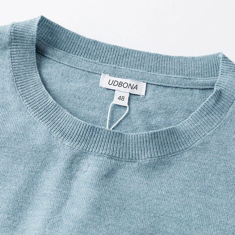 Мужской Повседневный свитер с круглым вырезом однотонная облегающая вязаная