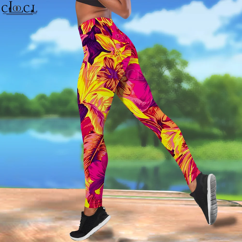 CLOOCL Women Leggings Exotic Macaw Parrot Printed High Waist Elasticity Legging Female for Outdoor Street Casual Jogging Pants