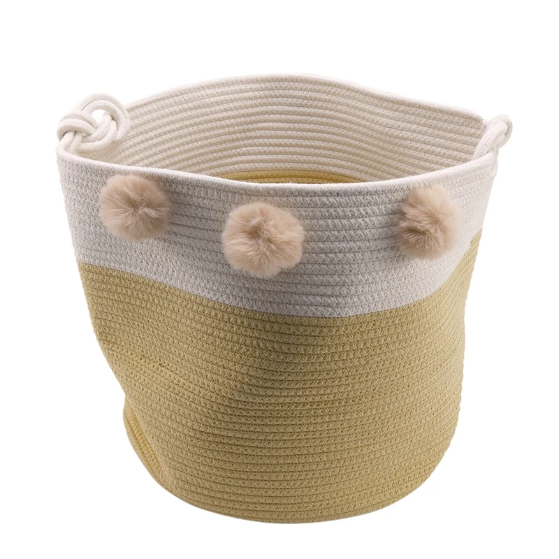 Плетеная корзина для белья скандинавский хлопок детская игрушка грязная одежда