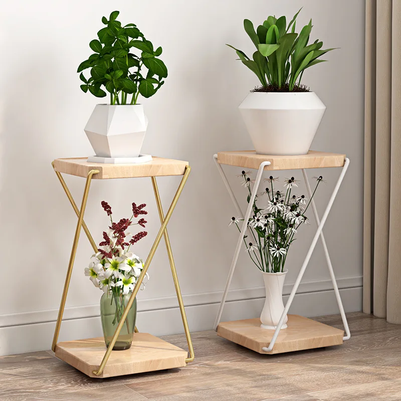 

2 Tier Plant Stand Multiple Flower Pot Holder Shelves Planter Rack Storage Organizer Display for Indoor Garden Balcony