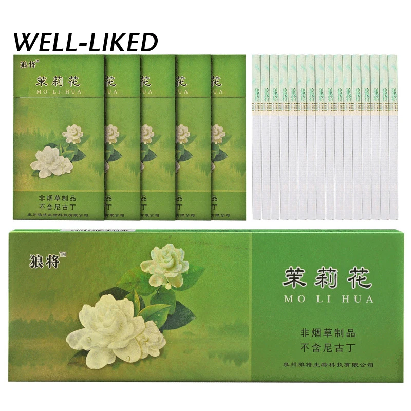 Жасмин зеленая бритья легких чтобы бросить курить Нет Никотина и табака сигареты