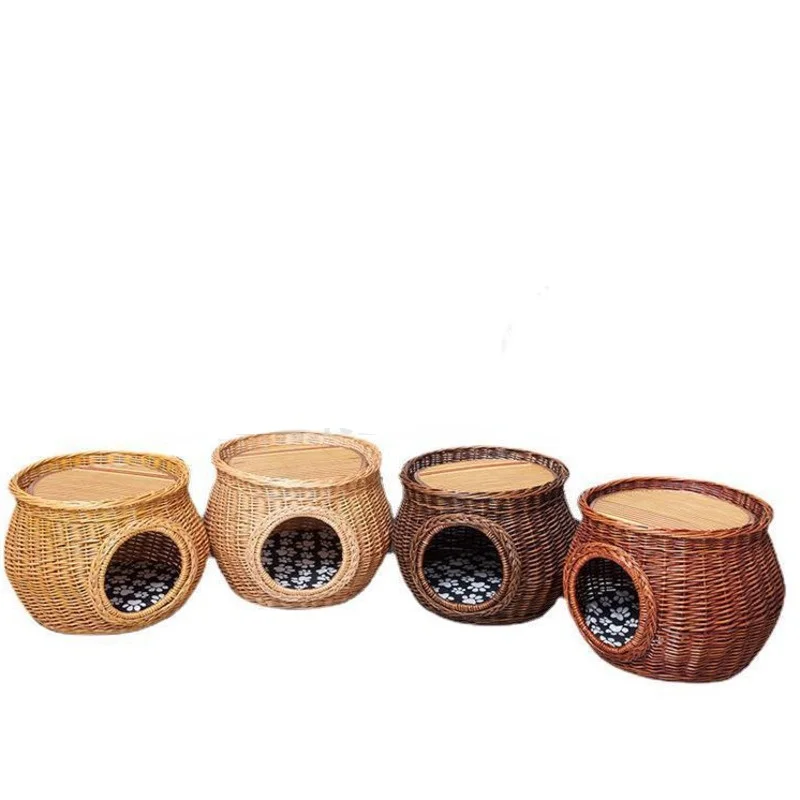 

Cattery-mimbre Universal de double capa para mascotas, casa tipo Villa, coche, arena para реалистичные съемные места и CD