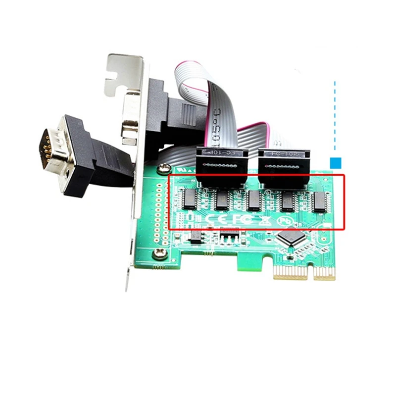 MINI PCI-E PCI Express Dual Serial DB9 RS232 2 Portas Controlador Adaptador de Cartao Verde CH382L chipest | Компьютеры и офис