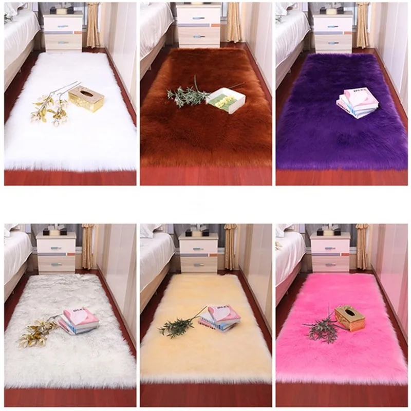 Коврик из меха плюшевый 1 лист квадратный меховой коврик подушка для офисного