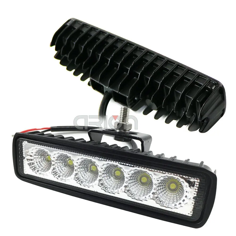 1Pcs 2Pcs 18W LED Spot Flood Work Light Bar Worklight 9-32V 4WD 12V Led Work Lights Lamp for Off Road Vehicle SUV ATV Car Trucks