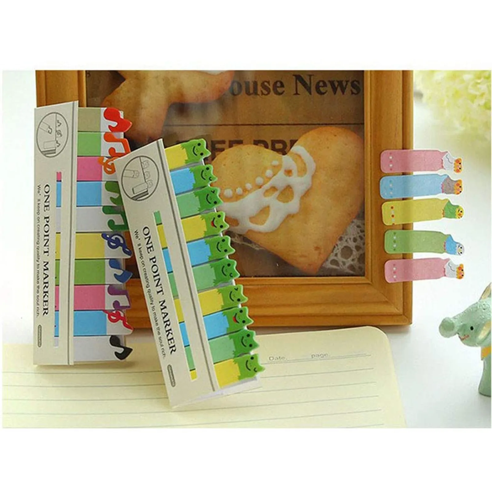 

Mini Cute Sticker Catoon Animal Creative Self-Sticky Pads Marker Self-Adhesive Paper Notes Post Memo Lovely Colors Sticky Notes