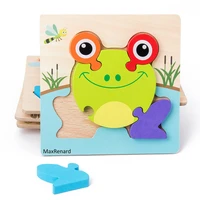 maxrenard childrens wooden puzzle jigsaw toy 3d stereo animals traffic children early educational wooden toys for kids gifts