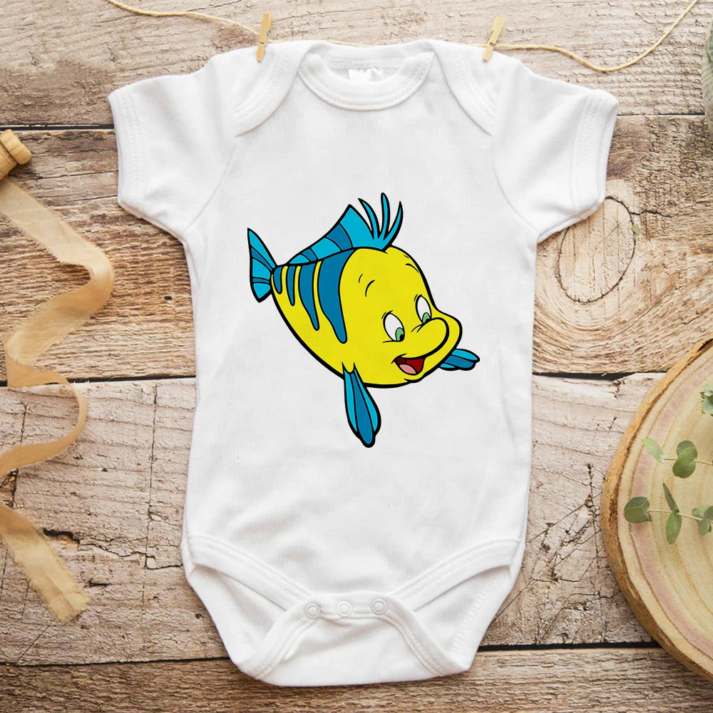 Комбинезон для маленьких девочек с маленькой русалочкой Ариэль новинка Летние