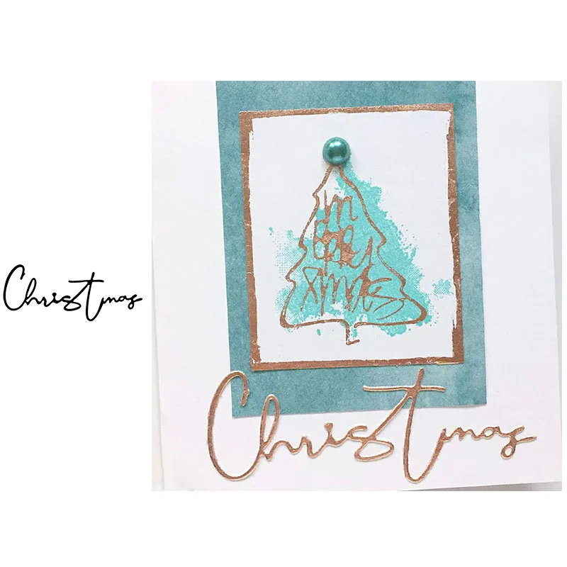 Рождественские металлические штампы для вырезания слова Форма Новинка 2019