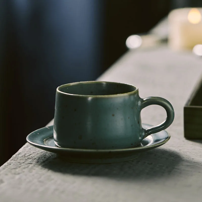 

Vintage Retro Ceramic Small Coffee Cup Creative Vintage Cappuccino Cup Reusable Porcelain Taza Cafe Japanese Cup Utensil Eh50wc