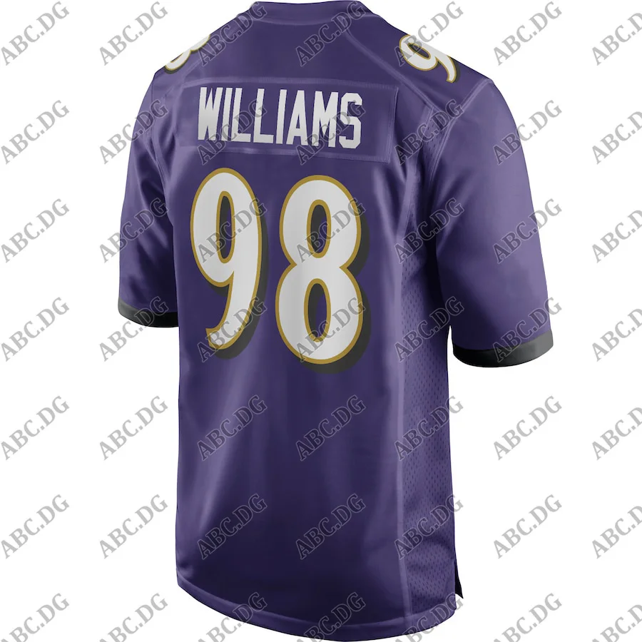 

Customized Stitch American Football Jersey Men Women Kid Youth Baltimore Brandon Williams Purple Team Game Jersey