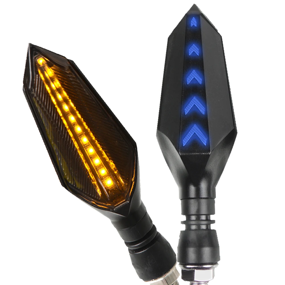 1 pair blue Light Для Yamaha XTZ750 XTZ 750 SUPER TENERE 1989-1996 мотоцикл поворотники свет хвост мигалка светодиодный поток воды мигающие лампы - Цвет: 1 pair blue Light