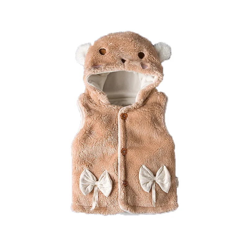 Жилет детский флисовый с мультяшным рисунком на осень/зиму | Мать и ребенок