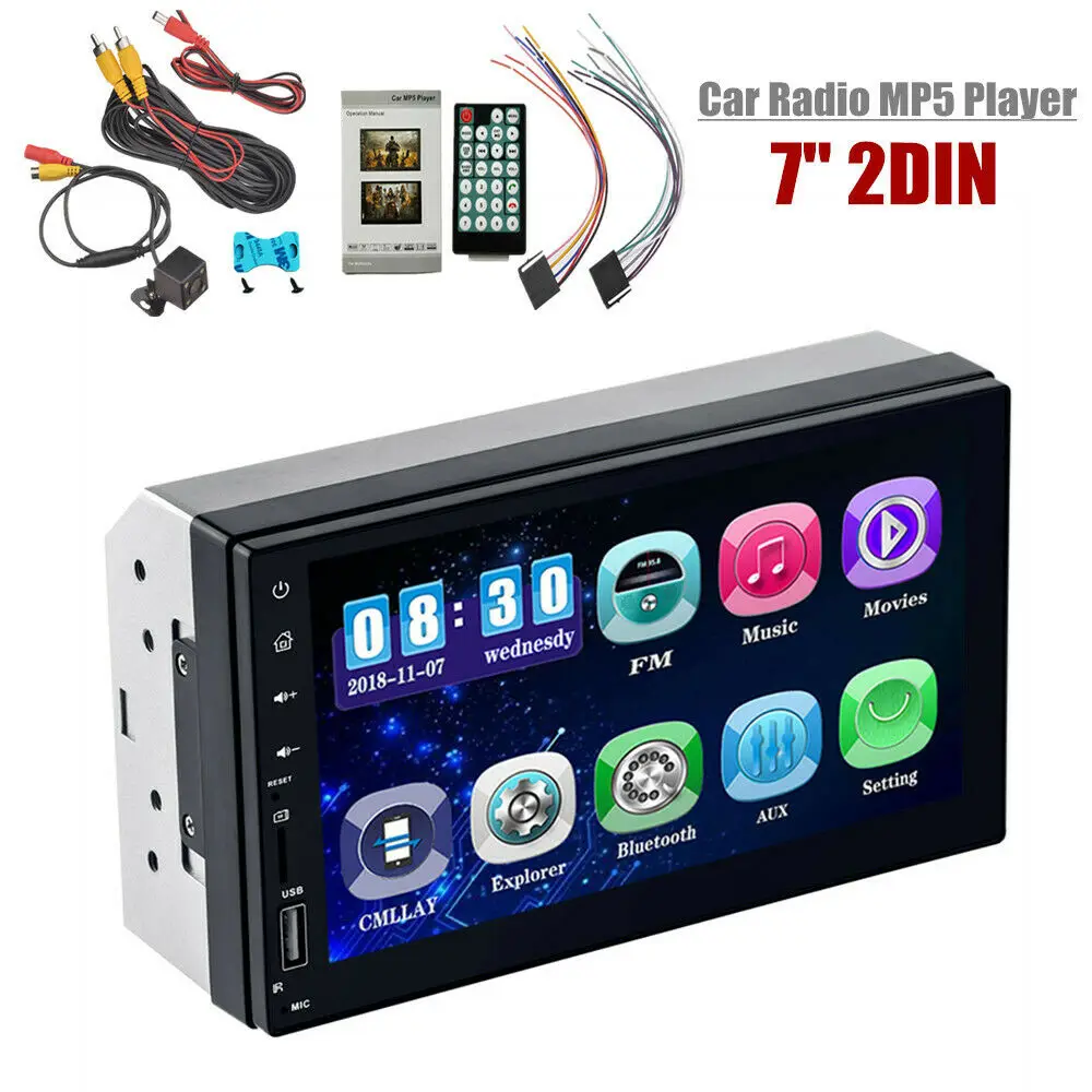 7 &quot2DIN Bluetooth USB AUX Универсальный Автомобильный внедорожник аудио Радио Видео