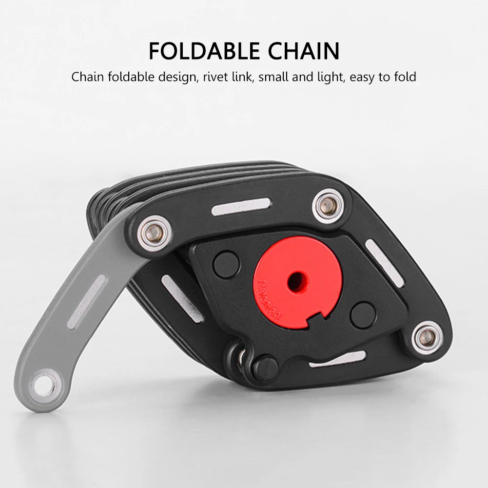 

Portable Diamond-Shaped Bicycle Chain Locks Anti-Theft MTB Bike Scooter Motorcycle Hamburg Folding Locks Security Padlock