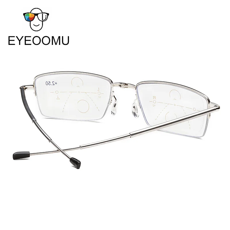 Очки для чтения EYEOOMU с полуободковой оправой складные очки прогрессивными