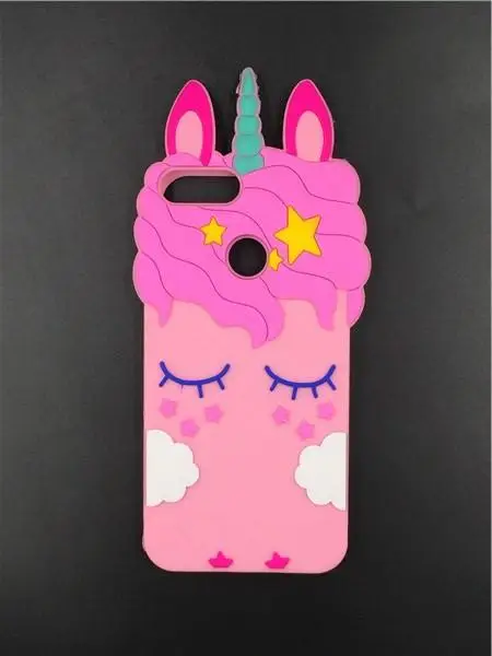

For Honor 9 Lite Cute 3D Cartoon Eyelash Pink Unicorn Horse Luna Cat Soft Silicone Cover Case For Huawei Honor 9 Lite Phone Case