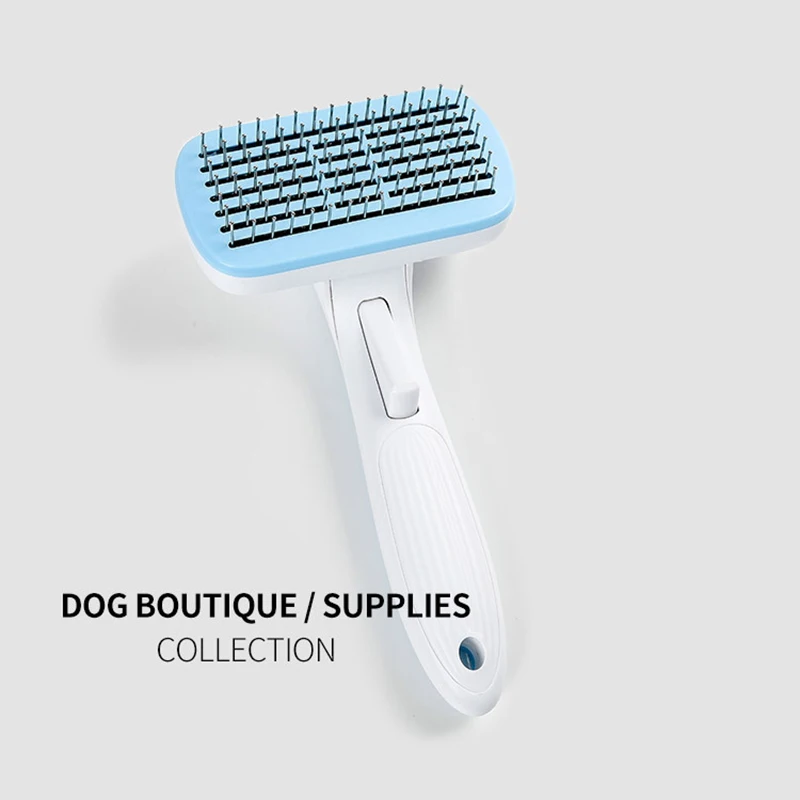 

Pet Comb Cat And Dog Grooming Special Supplies Hair Cleaner To Remove Floating Hair Self-Cleaning Steel Needle Row Comb