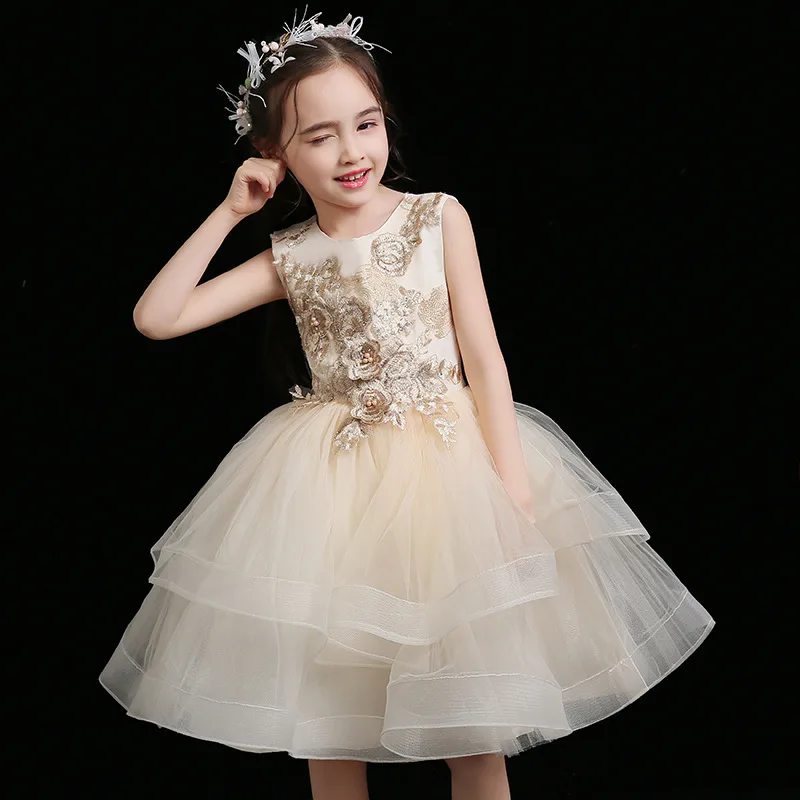 2019 детское платье-пачка принцессы на День рождения вечернее платье для девочек