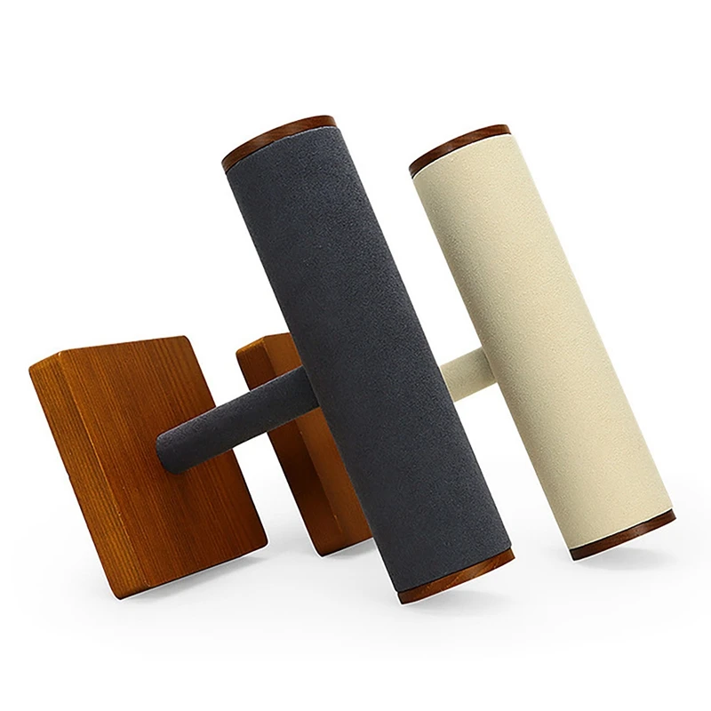 Деревянная подставка для часов Т-образный держатель браслетов и цепочек