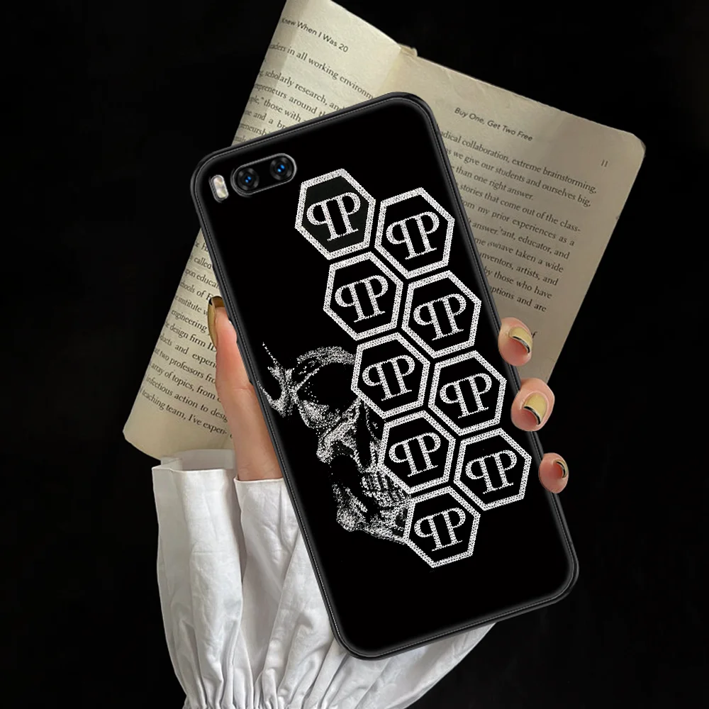 

luxury Brand Fashion QP Philipps Phone case For Xiaomi Mi Max Note 3 A2 A3 8 9 9T 10 Lite Pro Ultra black trend shell fashion