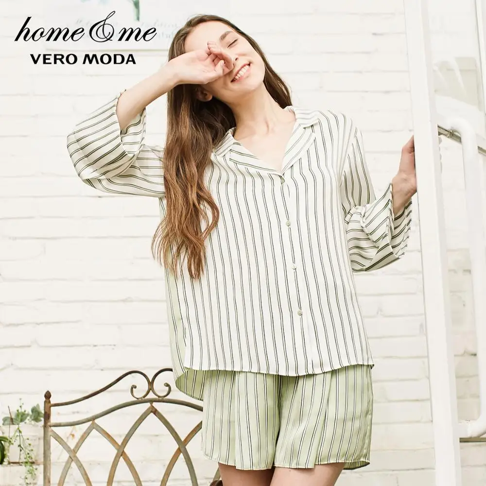 Vero Moda женские полосатые топы разных цветов с широкими манжетами для дома | 3191P9501
