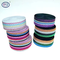 hl 25mm 2 meters10 meters colorful hot stamping elastic bands diy webbing apparel bags sewing accessories