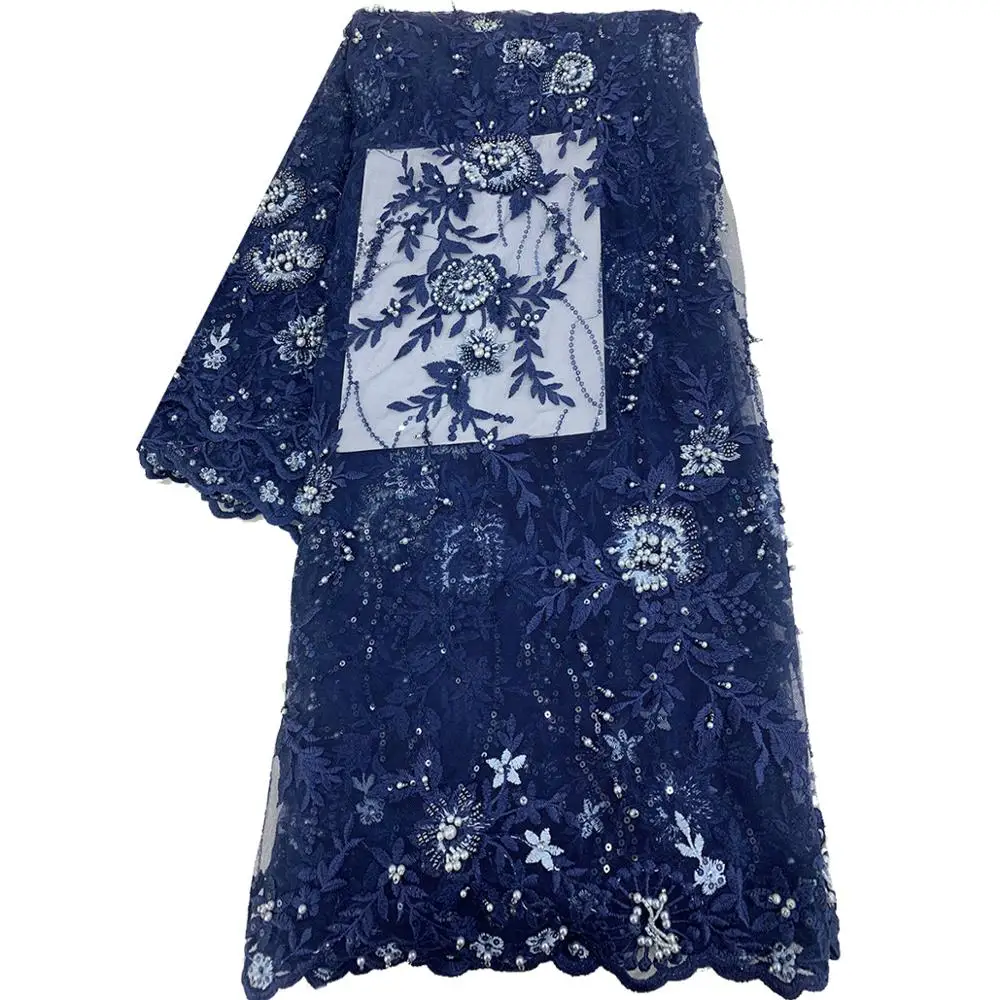 Модный вечерний Burgundy Тяжелая сделанная вручную бисером кружевной ткани высокого